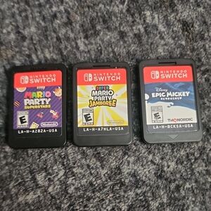 Nintendo Switch Game Cartridge Trio - Black and Multicolor